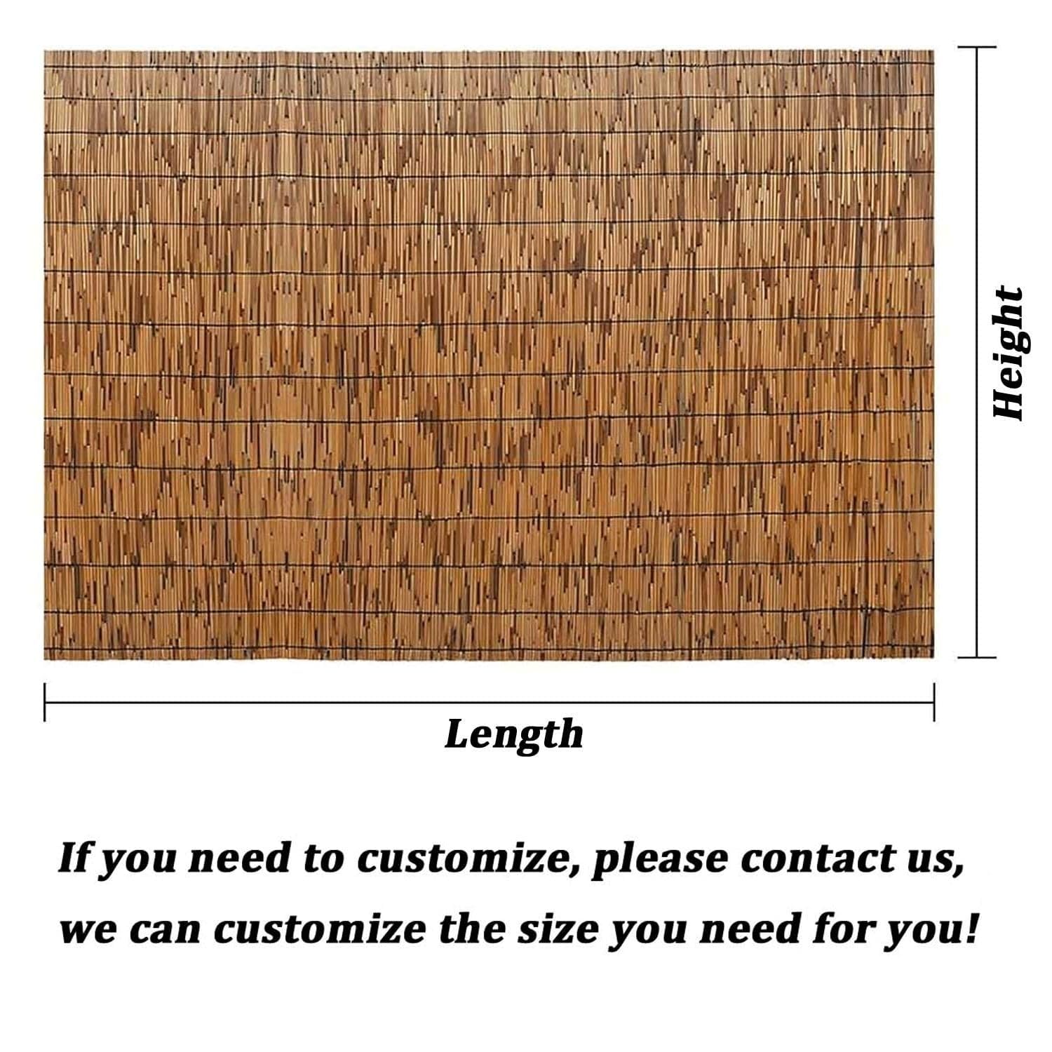 Recinzione A Doghe Di Bambù Naturale, Rotolo Di Schermatura A Doghe For Giardino Protezione Esterna Dal Vento/sole-Pannello For Recinzione For La Privacy Del Giardino(H6xL20ft(183x600cm))