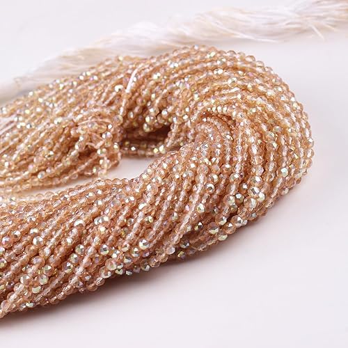 1900 cuentas de cristal de cristal, corte de diamante, 48 pequeñas cuentas espaciadoras sueltas facetadas para hacer joyas, aretes, collares,