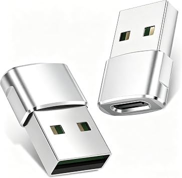 USB C Adapter Converter 2 Pack, USB 3.0 Male to USB C Female OTG Adapter | USB 3.0 Male to USB C Female OTG Adapter