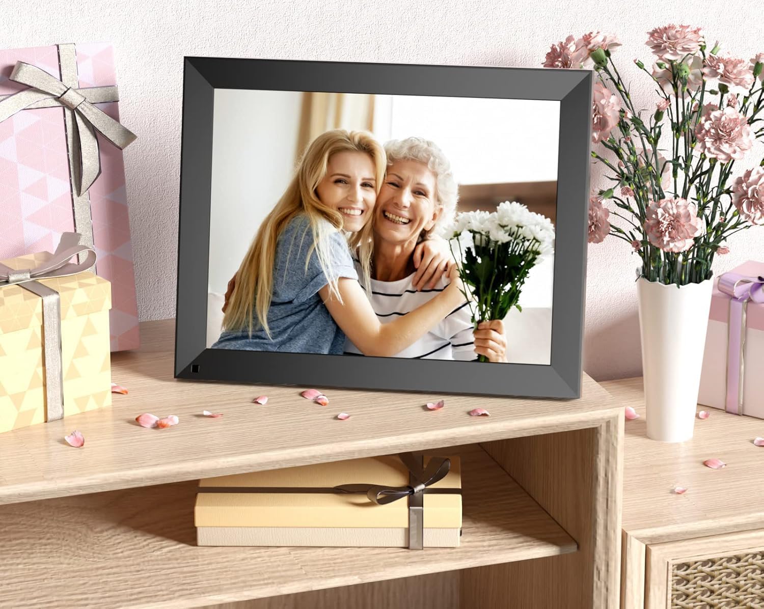 Cadre Photo numérique 15" Wi-FI, 32 Go, écran Tactile, Rotation Automatique