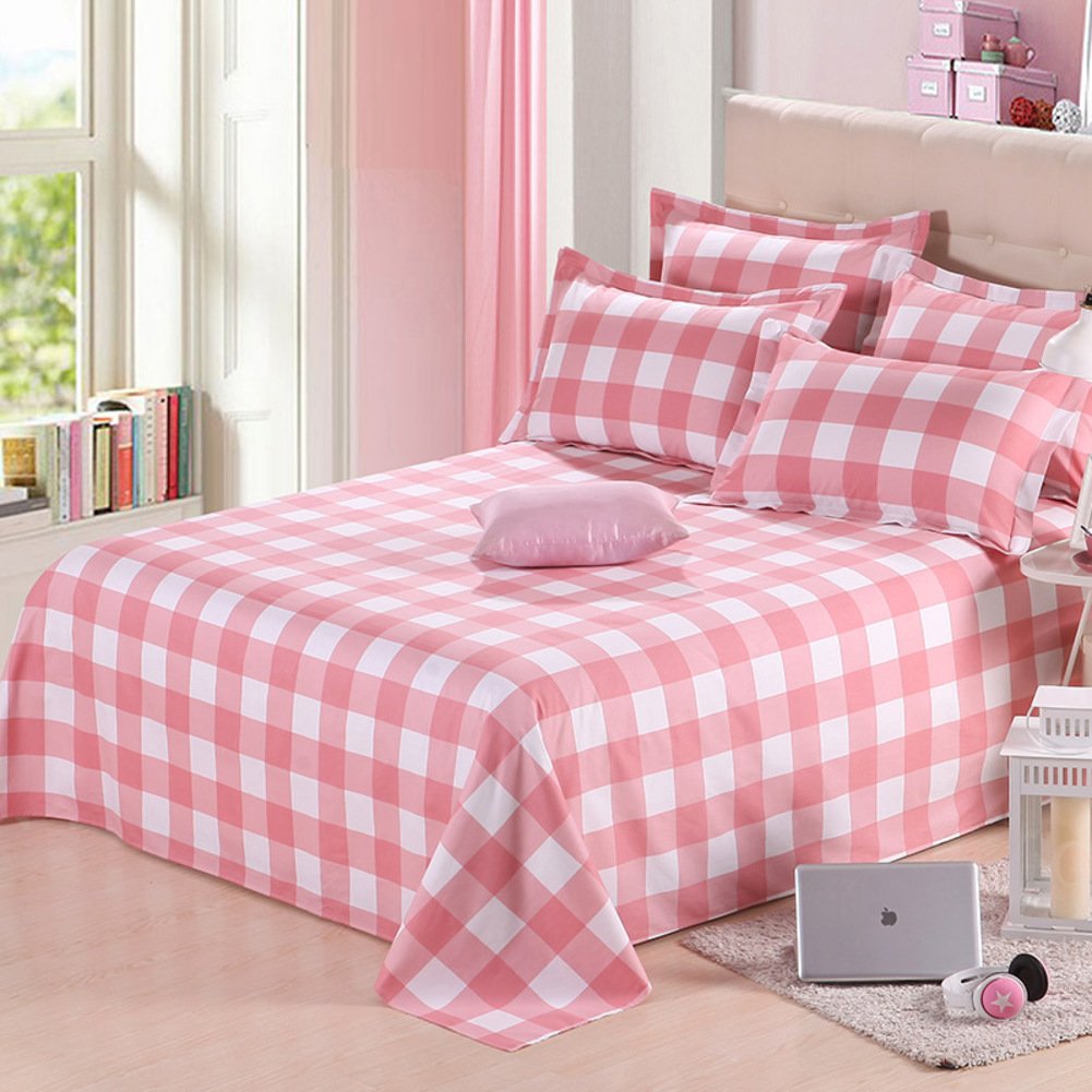 Drap de dortoir imprimé en coton pour lit une place