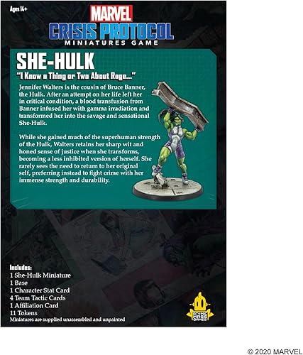 Miniatura 3 de Atomic Mass Games Marvel Crisis Protocol paquete de personajes She-Hulk, negro (CP39en)