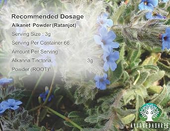 AYURVEDASHREE Alkanet Root Powder (Ratanjot/Arnebia Nobilis) - 50g I Soap Making Supplies Natural Colorant I Handmade Cosmetics