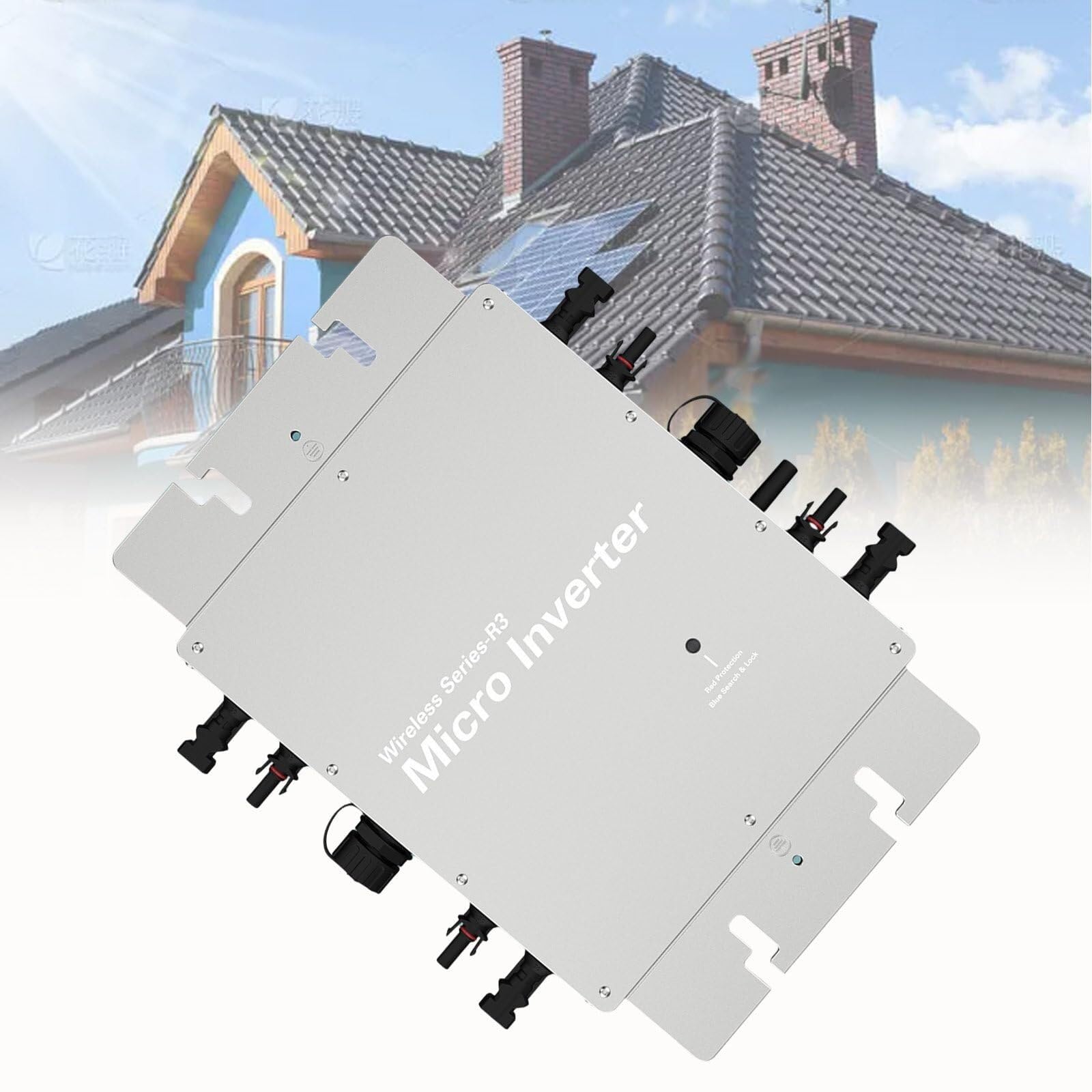 Inverter a griglia solare, Micro Inverter da 1400 W, sistema di collegamento a griglia solare, inverter di alimentazione solare fotovoltaico, 120 V 230 V, identificazione automatica e impermeabilità