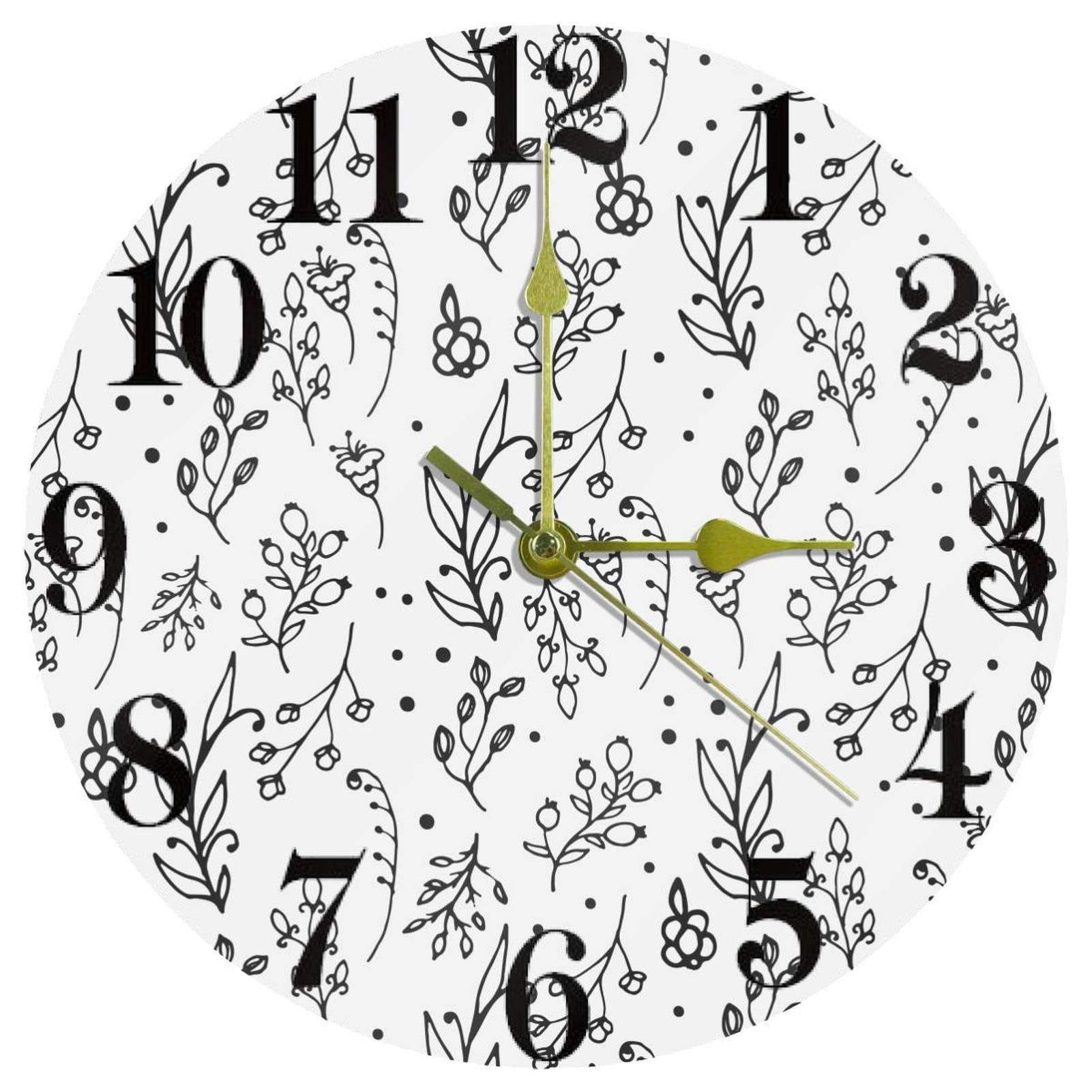 Horloge murale silencieuse sans tic-tac à mouvement quartz pour chambre