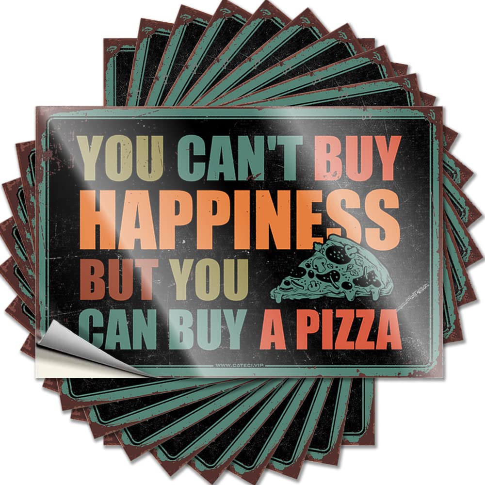 Stickers Fuzzy Home Accessory You Can't Buy Happiness But You Can Buy A Pizza - No Residue Decals for Cars(12X18CM)
