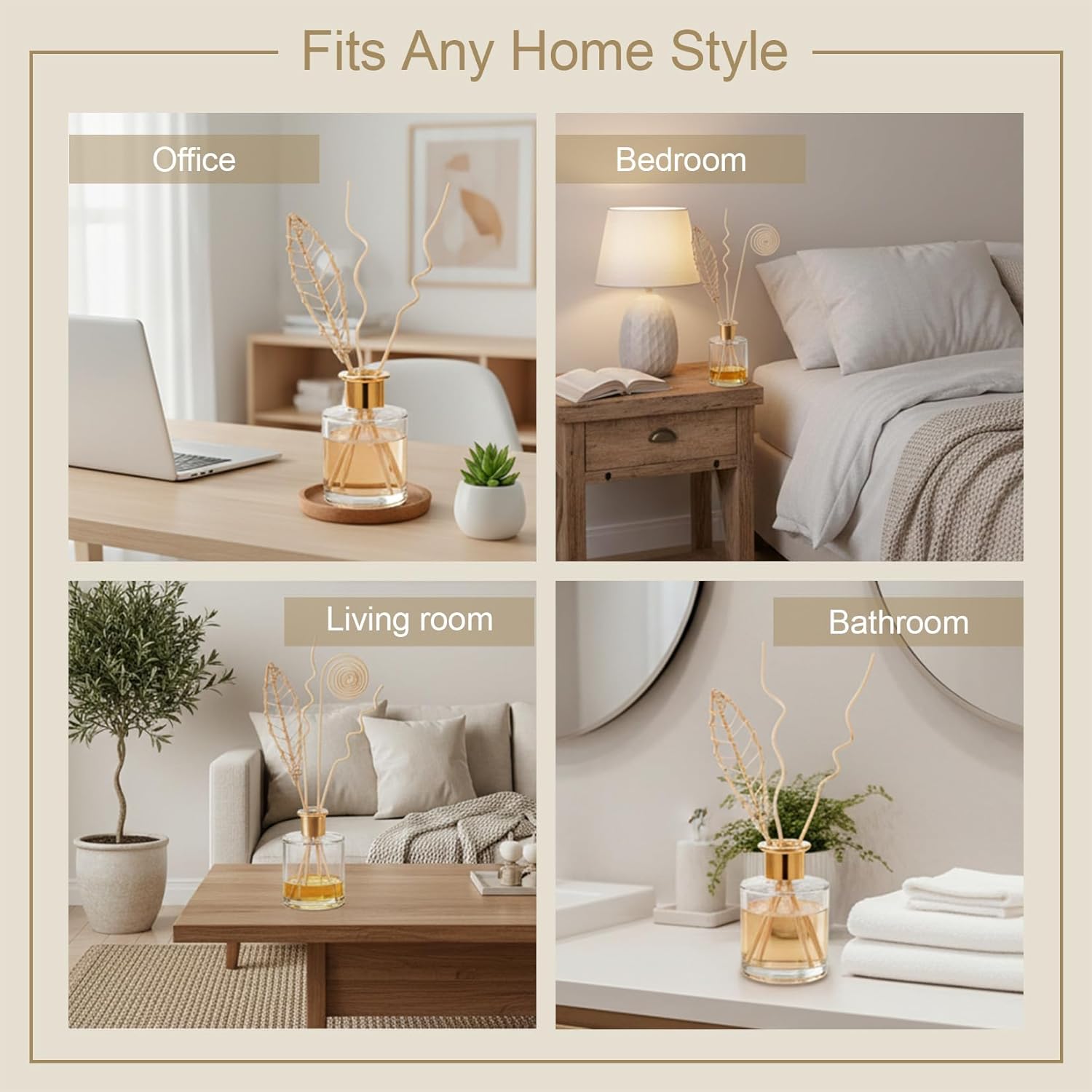 Reed Diffuser Sticks - 20PCS Rattan Reed Diffuser Sticks Natural Rattan Wood Essential Oil Diffuser Sticks, Keep Fragrance Scent for Home, Living Room, Bathroom, Bedroom, Office, Decor - Image 5