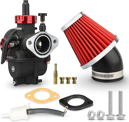 Carburador NIBBI PE17 con kit de filtros de aire de 48 mm, carburador PE17 mm FL para motocicleta Fit para Dirt Bike de 100 cc 110 cc Pit Bike