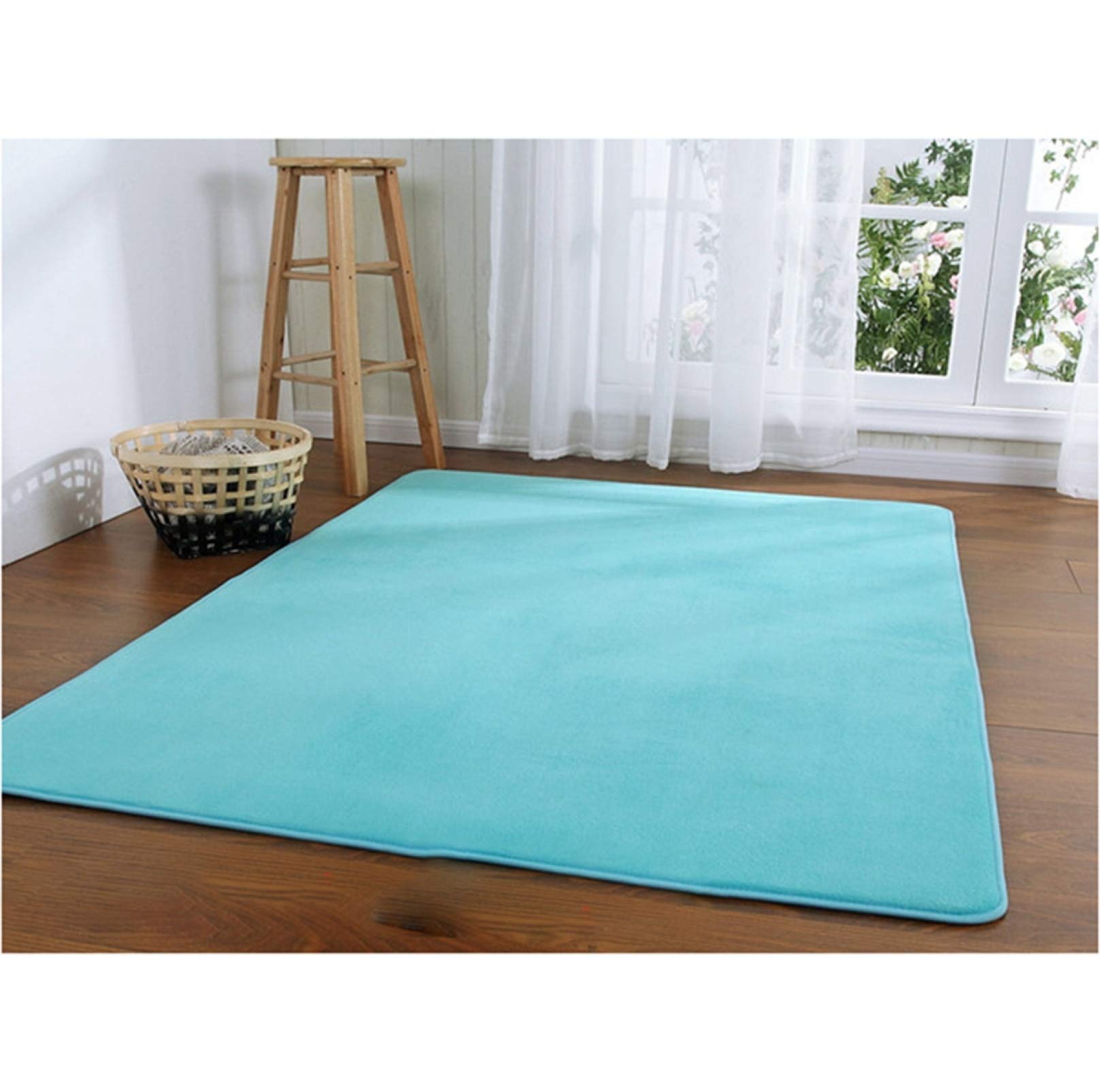 Amazon｜ラグマット カーペット おしゃれ 140*200cm 1.5畳 グレー 水色