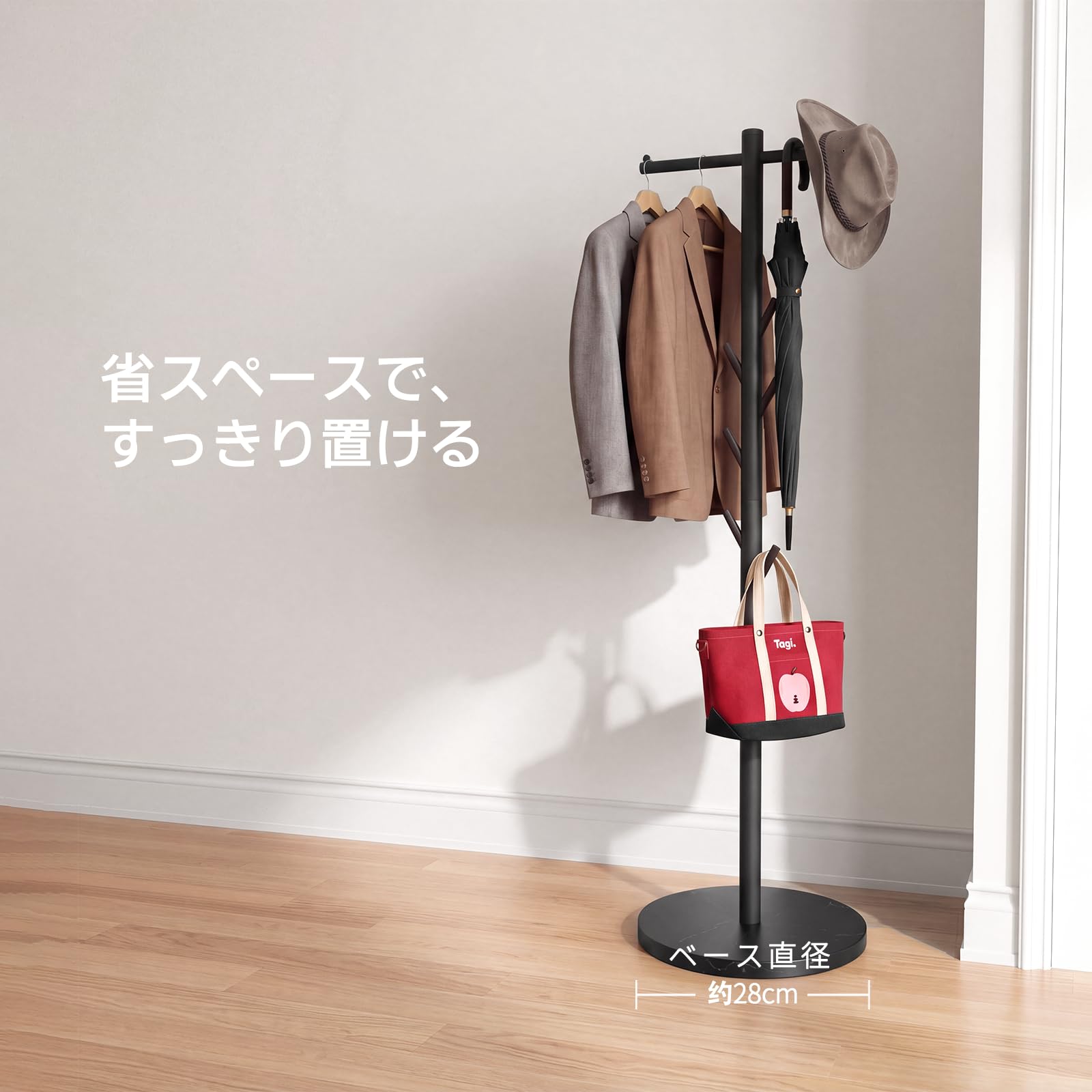 Amazon.co.jp: ポールハンガー 【天然大理石ベース・横掛け対応