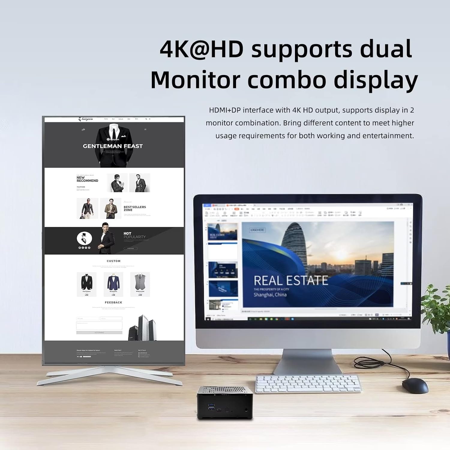 VENOEN Fan Mini PC i9, Small Computer Core i9 10880H, Windows 11, 64GB DDR4 RAM 1TB NVME SSD, HD2.0, DP, Type C, Gigabit LAN, Dual Band WiFi, BT5.0, Small Form Factor, Wake on LAN, Office/Home/Gaming