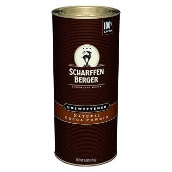 SCHARFFEN Berger Unsweetened Natural Cocoa Powder, 6 Ounce