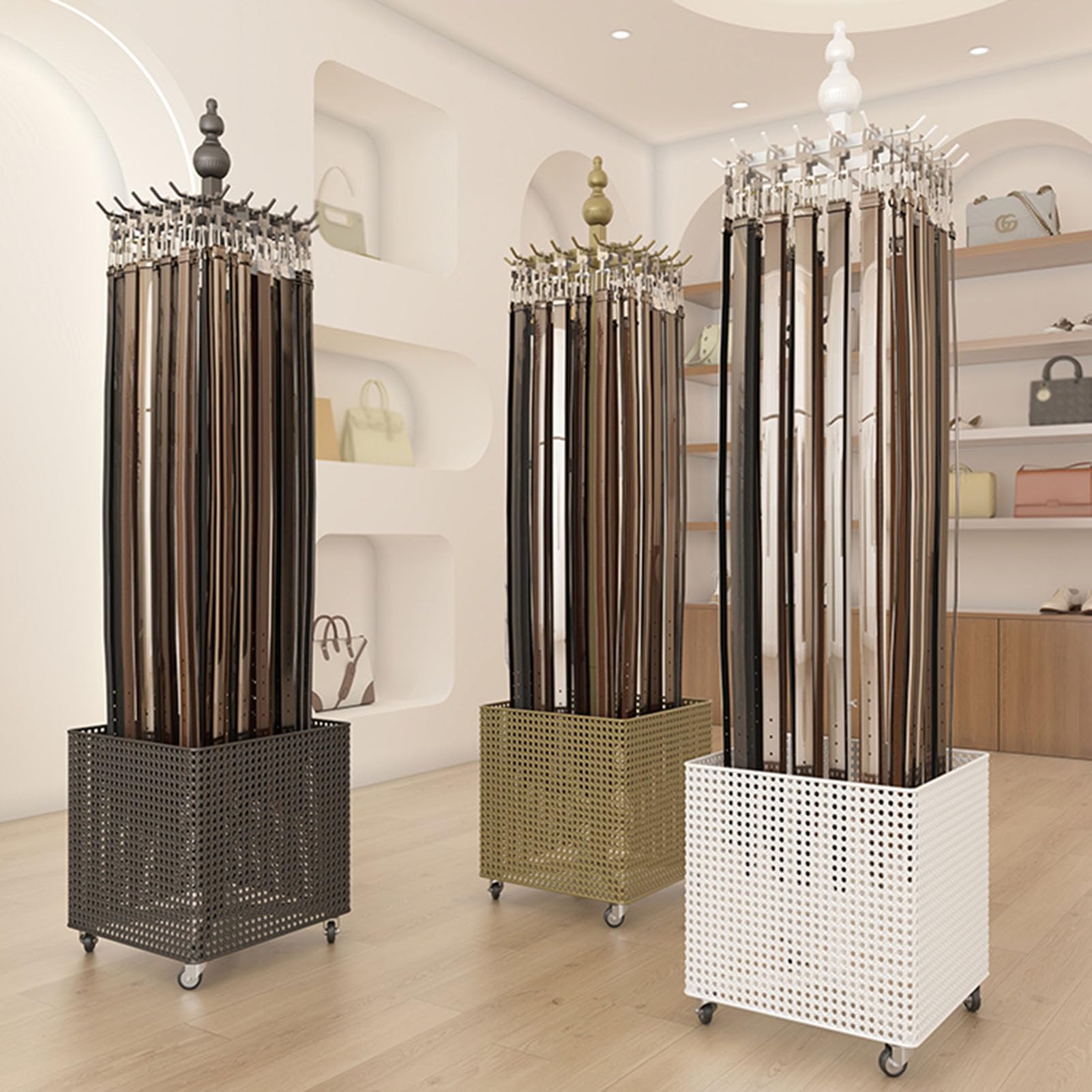Cintura sciarpa cravatta Rack ,Espositore commerciale della borsa della sciarpa,Organizzatore banco di mostra dell'armadio degli uomini metallo ,Gioielli Collane Organizzatore Scialli borsa scaffale