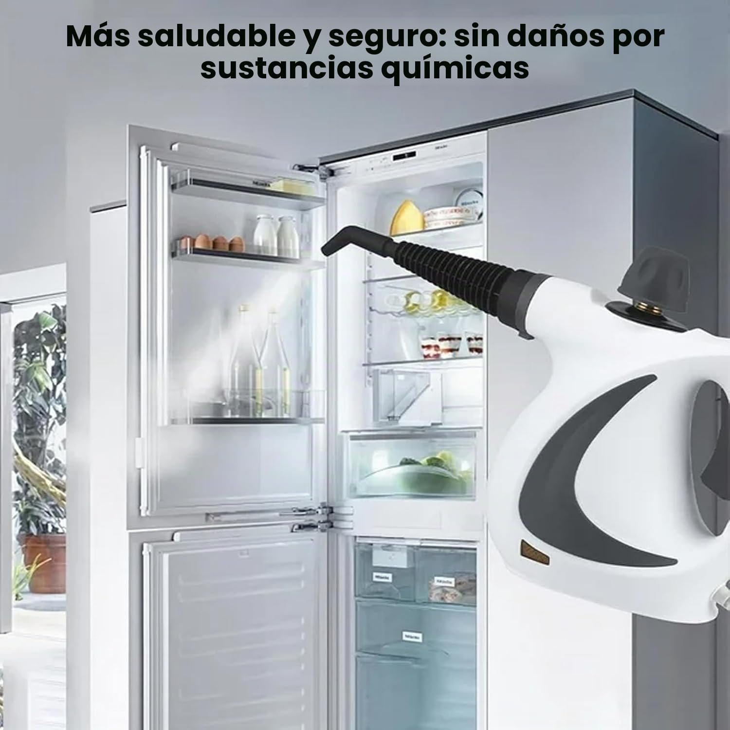 Vaporyx Limpiadora Profesional, Vaporix Pro - Limpiador Desinfectante a Vapor 10 en 1, Limpiador a Vapor de Mano a Presión, Presión de 3,2 Bares con 12 Accesorios para el Hogar (Blanco)