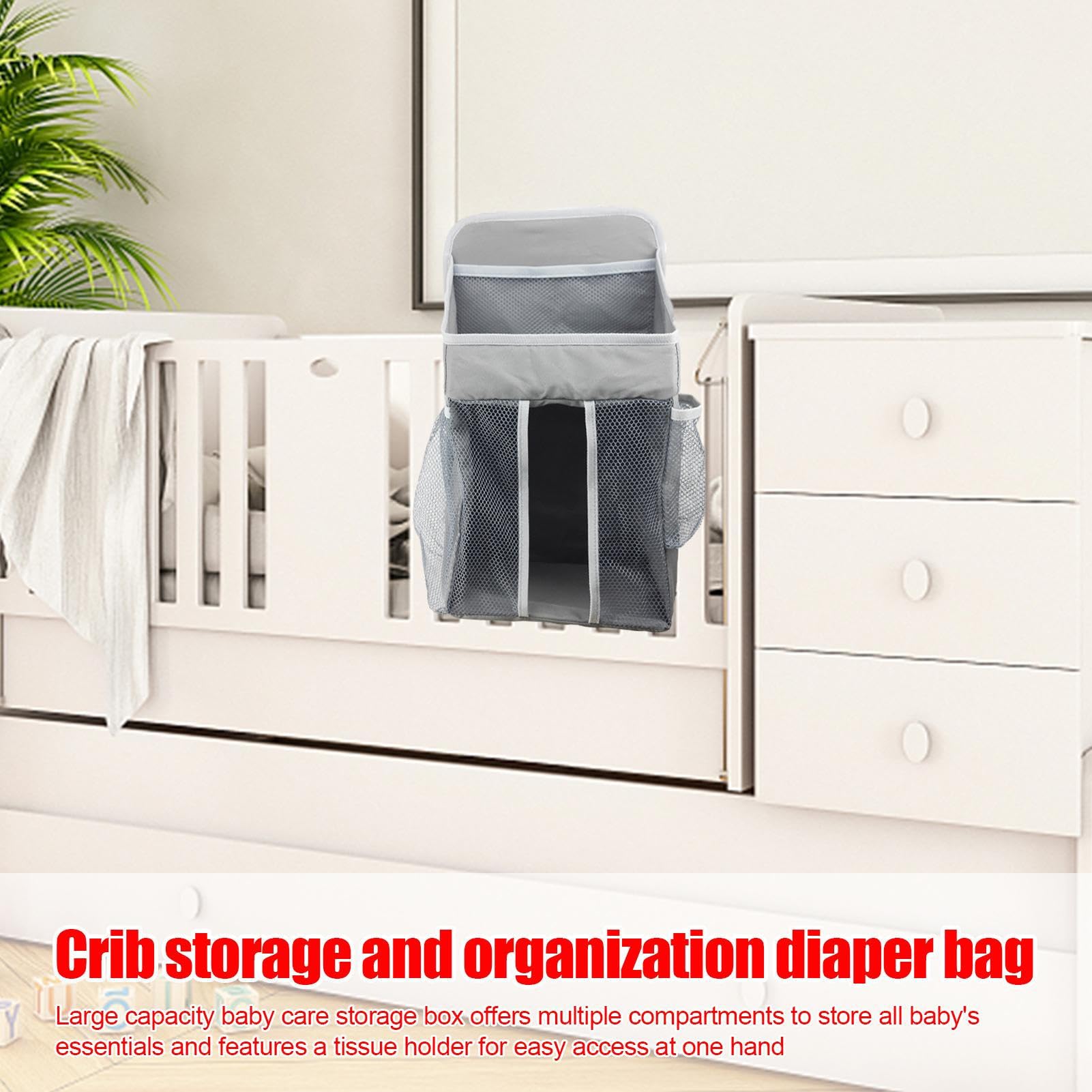 Organizador De Pañales Para Cuna Almacenamiento Para Juguetes De Cuna | Organizador De Pañales Para El Bebé Para Juguetes Biberones Toallitas Guarderías Futuras Mamás Canguros Dormitorio Viaje