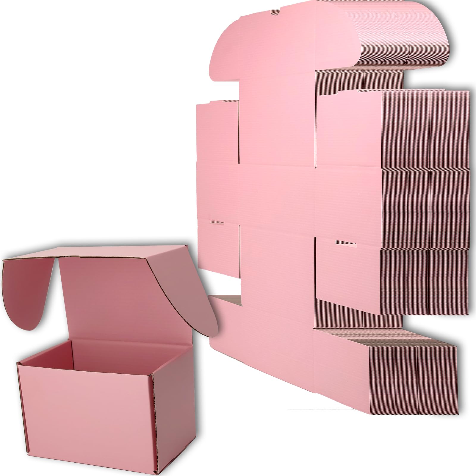 Cenoid Small Postal Boxes, 20x15x15cm Pink Postage Parcel Shipping Cardboard Boxes for Posting Shipping Delivery Packaging boxes for Small Business (Pack of 25)