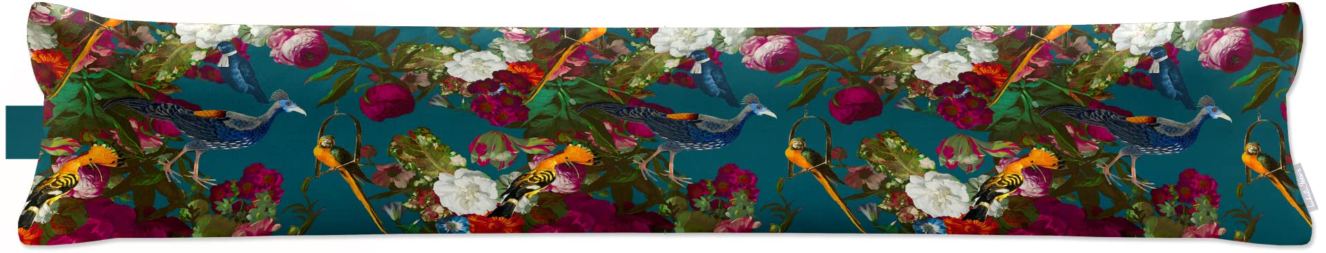 Izabela Peters Teal Izabela Peters® Luxurious Eco-Friendly Draught Excluder - Manor House Garden - Standard - Window Door Seal, Fabric Draft Excluder Cushion Stopper For Door Bottom