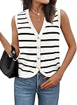LILLUSORY Womens Fall Fashion Sweaters Vest Tops Knit Sleeveless Button Down V Neck Casual Clothes Trendy Outfits 2025