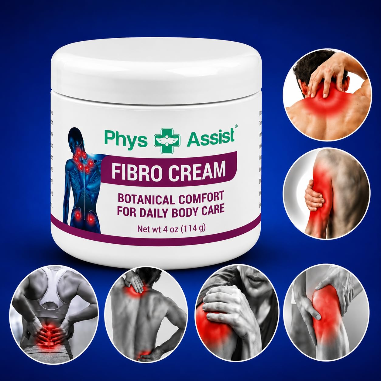 PhysAssist 4 oz Fibromyalgia Cooling Botanical Cream