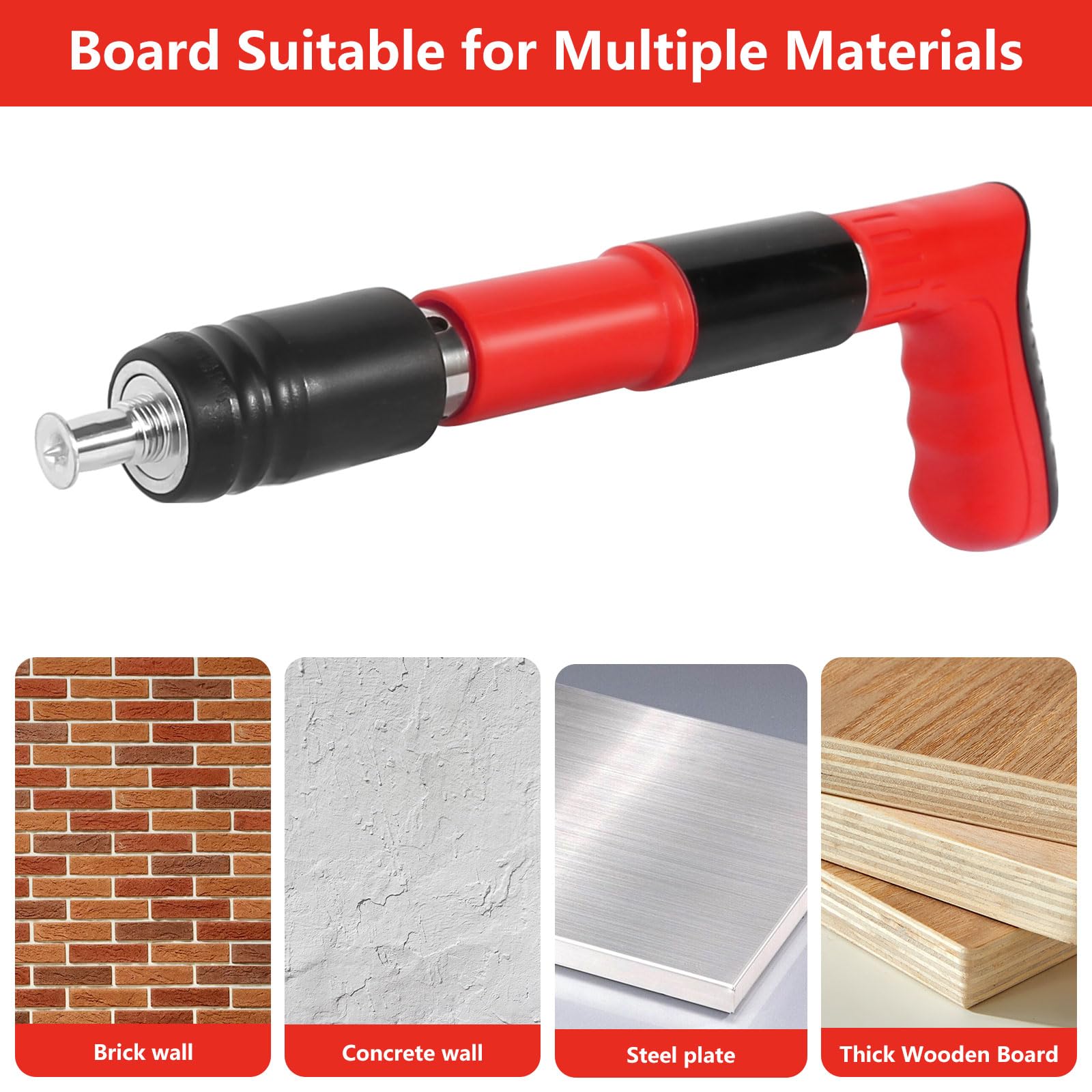 Manuelle Nagelpistole Für Beton - Schalldämpfende Wandnagler Mit Verlängerung