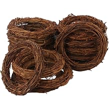 15 PCS Natural Grapevine Wreaths, 6 Inch Beautiful Vine Branch Wreath for DIY Crafts and Christmas Decorations, Ideal for Wedding Decor