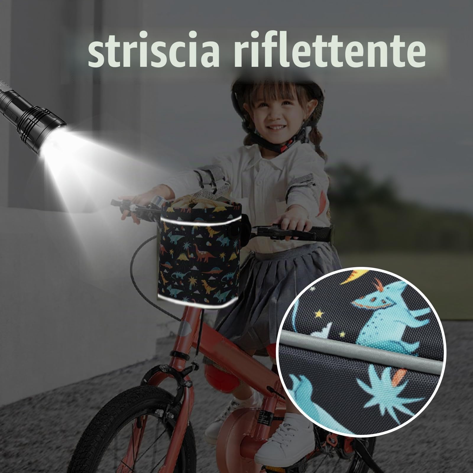 LOCAL LION Borsa da Manubrio per Bambini, Cestino Anteriore per Bicicletta, Borsa da Manubrio con Tracolla, Cestini per Bici, Borse per Bicicletta in Modelli Carini