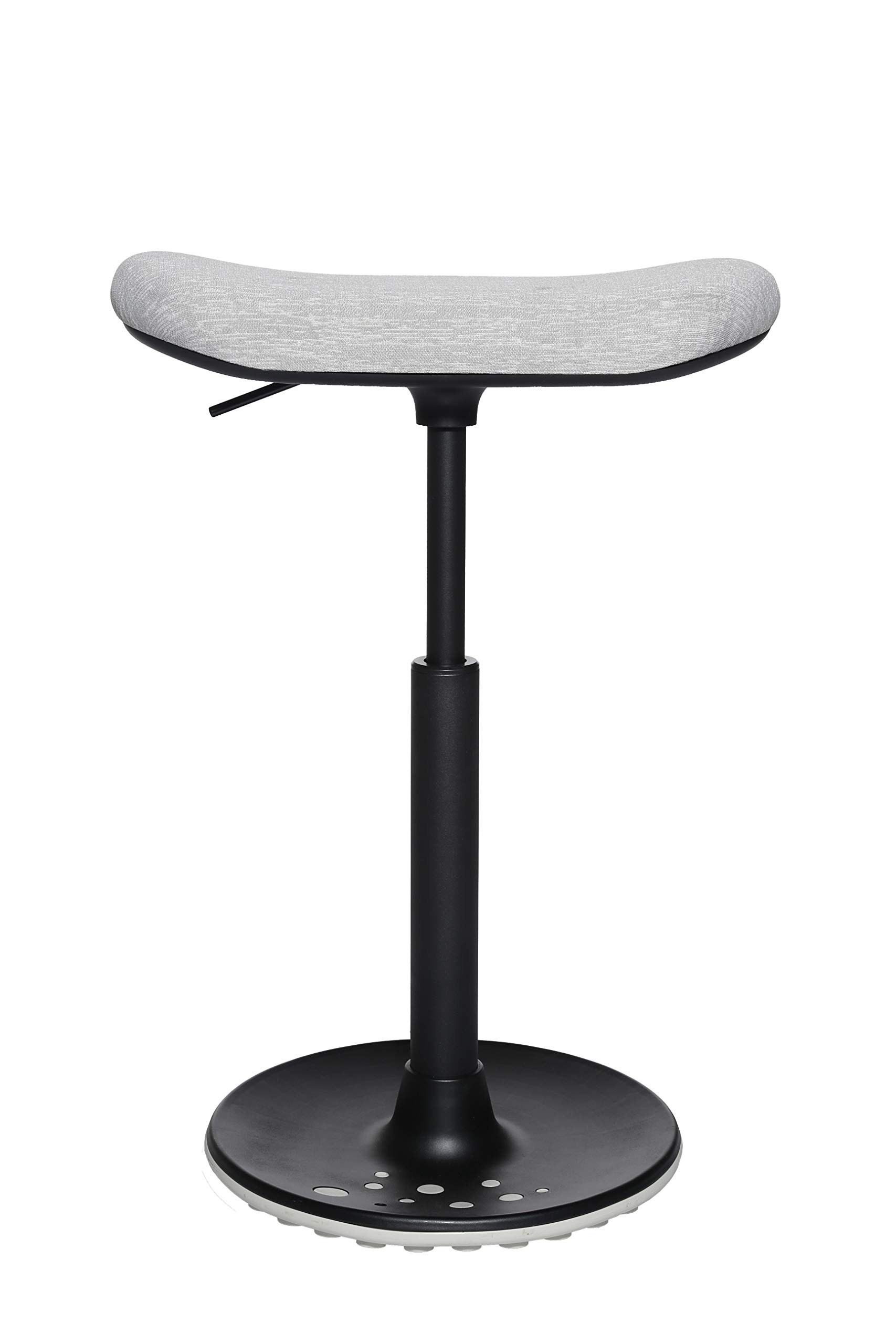 Topstar Sitness H2 - Taburete de Trabajo, Giratorio, Asiento de monopatín, Altura Regulable, Funda de Tela de poliéster, Color Gris Claro
