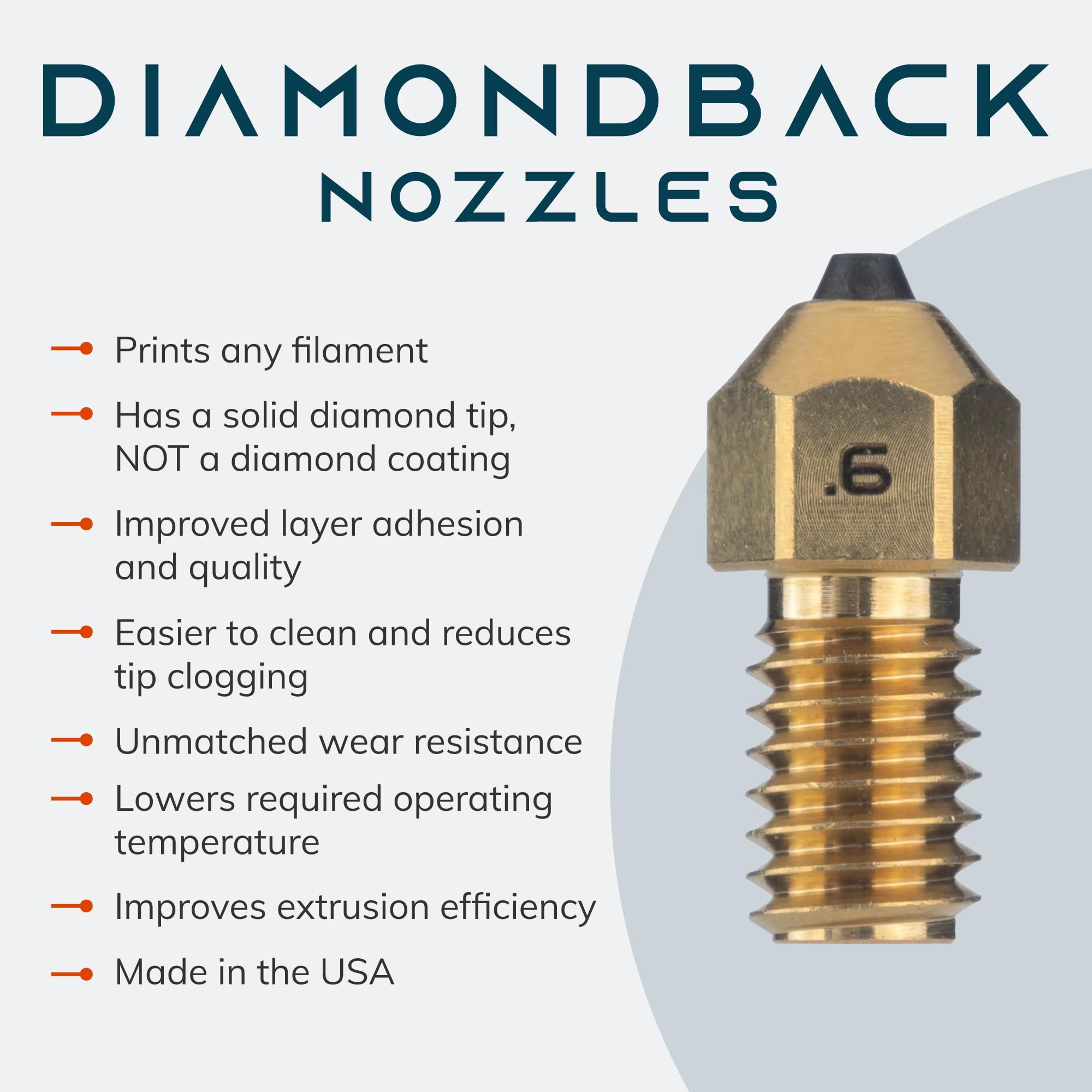 DiamondBack Creality Spider Compatible Nozzle - 0.6mm