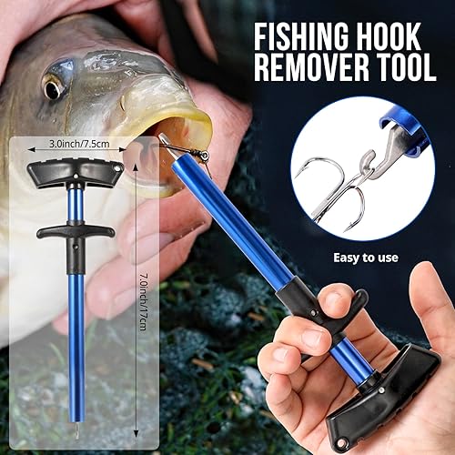 Miniatura 6 de PLUSINNO Mochila de pesca con cajas de aparejos, bolsa de aparejos de pesca impermeable para equipo de pesca con soporte para caña, regalos de pesca