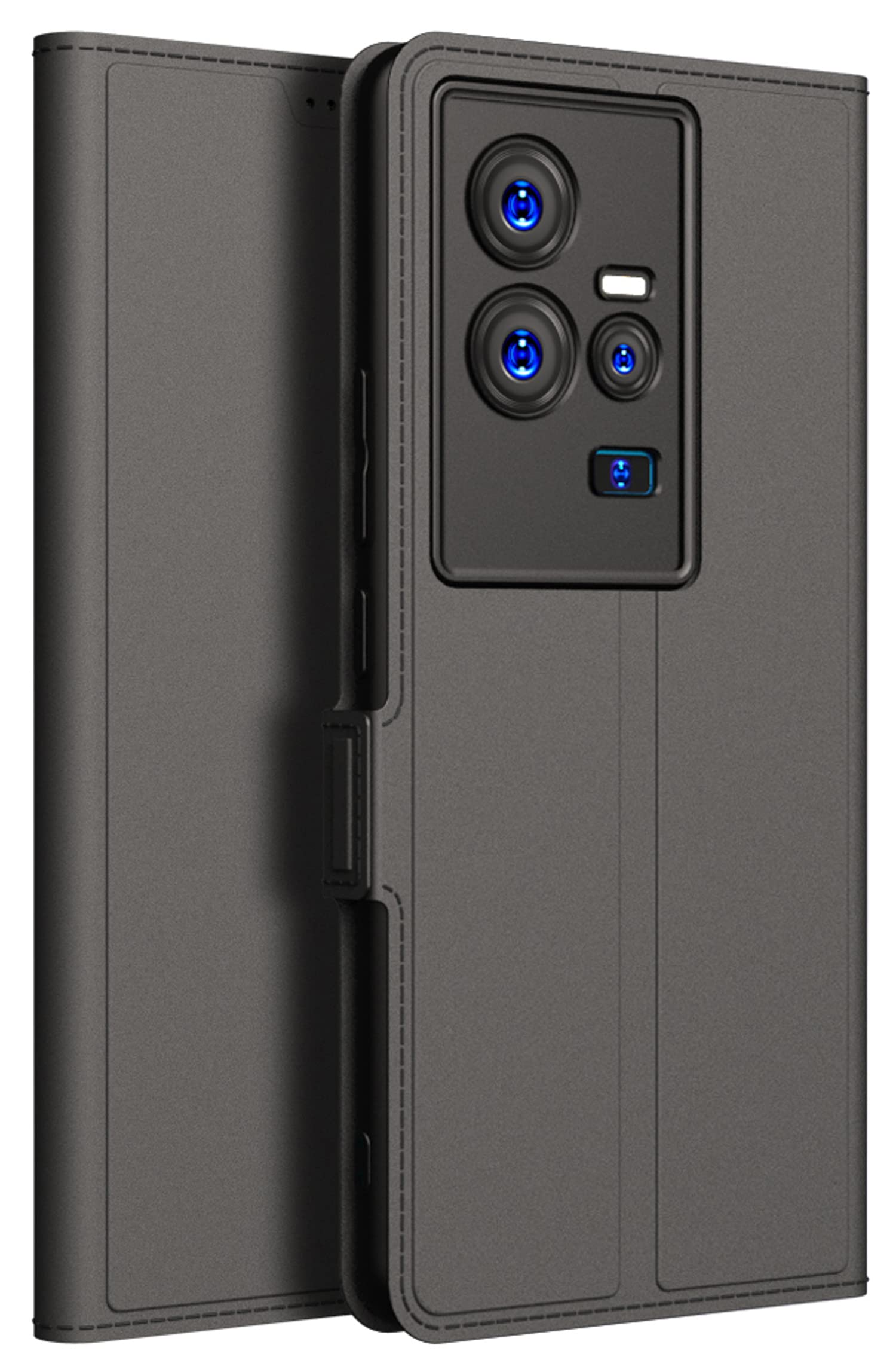 Kapa Noble Slim Magnetic Leather Flip Cover for Vivo IQOO 11 (5G) | Card Holder Stand Leather Flip Wallet Case (Black) (B0C414PCTW) Amazon Price History, Amazon Price Tracker