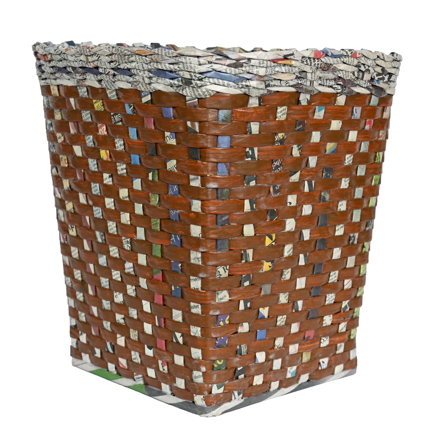 Handcrafted Paper Straw Dustbin - 10L -1