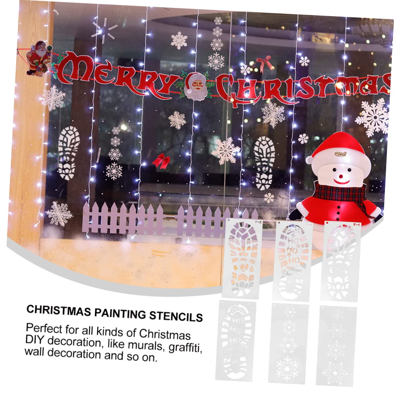 VILLCASE 30piezas Plantilla De Plantillas Navideñas Para Manualidades Diseño De y Para Decoración y Navidad