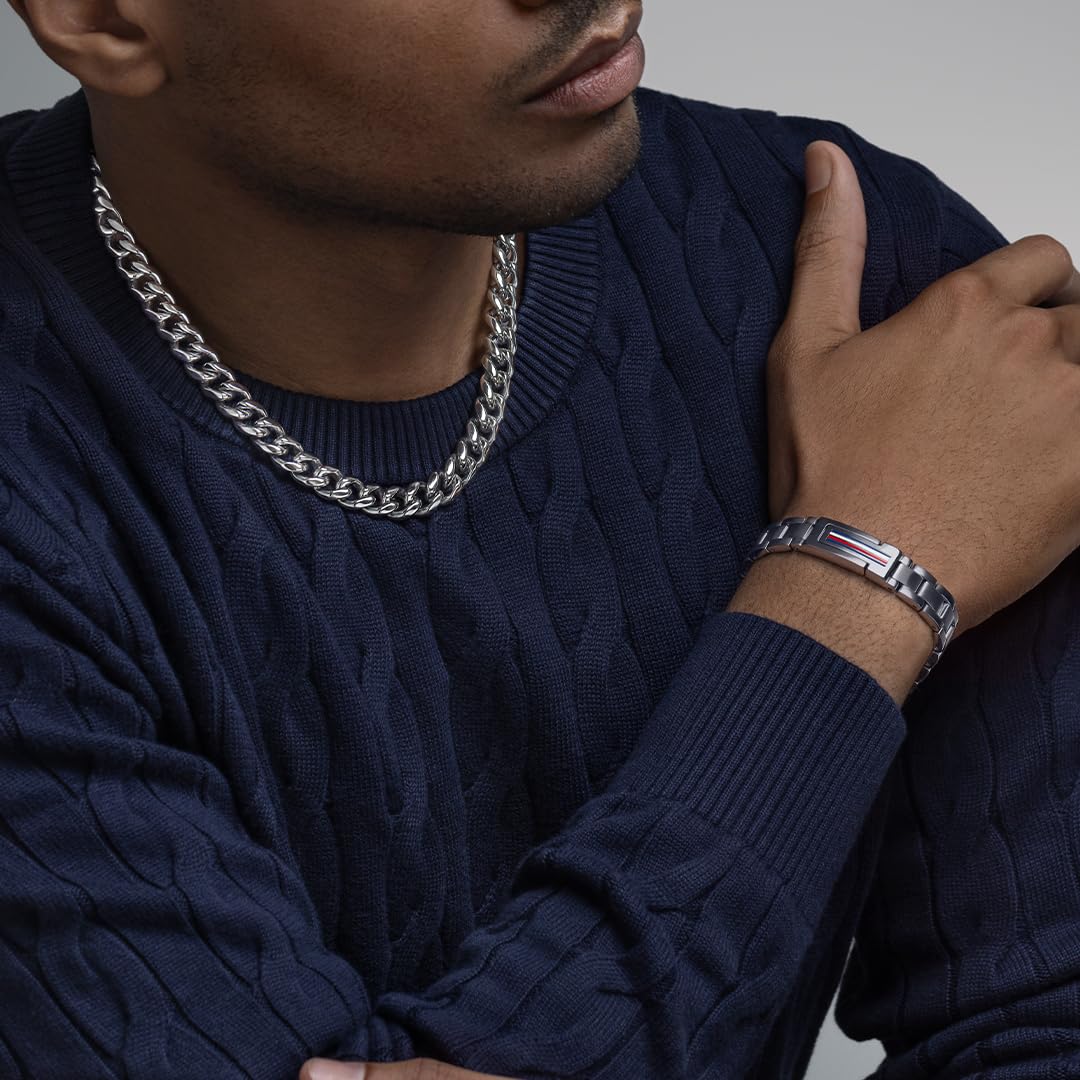Tommy Hilfiger Biżuteria męski łańcuszek naszyjnik ze stali nierdzewnej - 2790604, Jeden rozmiar, Stal nierdzewna, Bez kamieni szlachetnych