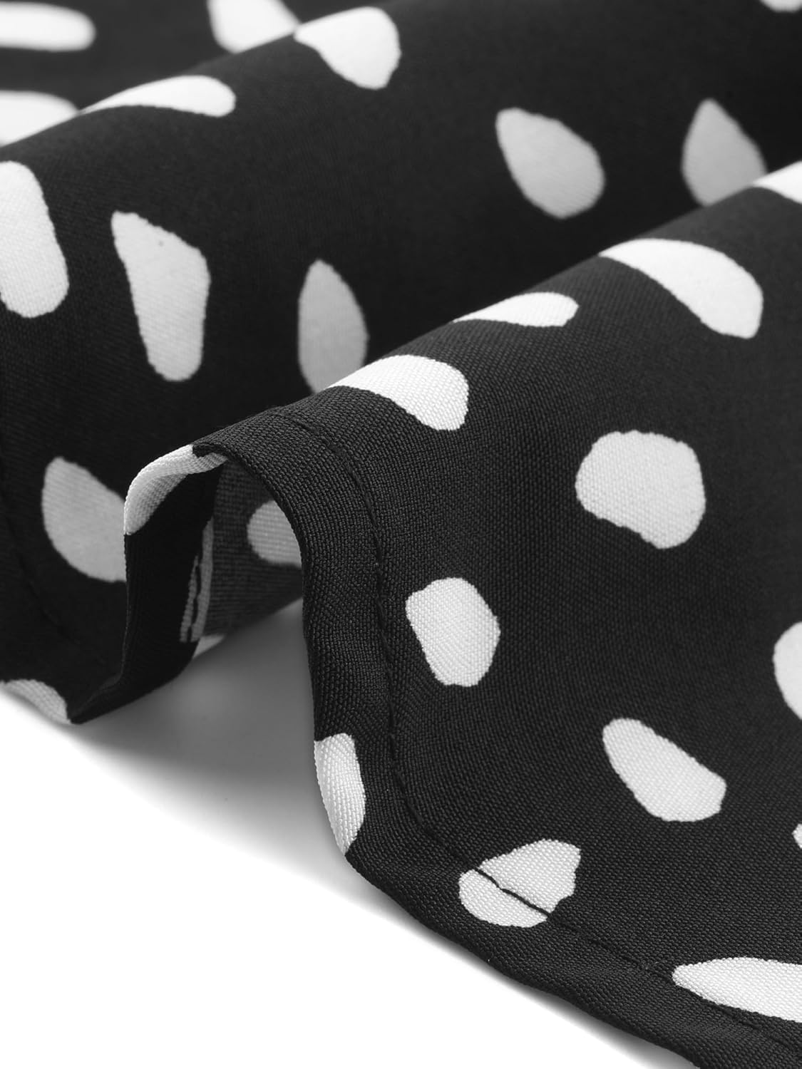 Agnes Orinda Women's Plus Size Babydoll Top Polka Dots Tie Front Neck Long Sleeve Blouse Flowy Casual Peplum Tops - Image 5