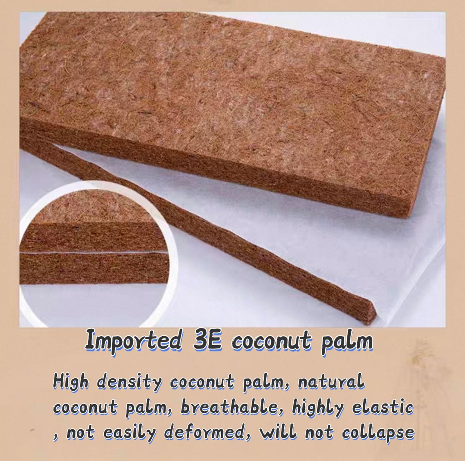 Tappetino da meditazione con palma da cocco ispessito, pieghevole, 71,1 x 71,1 cm, grigio futon, comodi tappetini per inginocchiarsi per la casa, yoga e meditazione, antiscivolo, essenziali per la