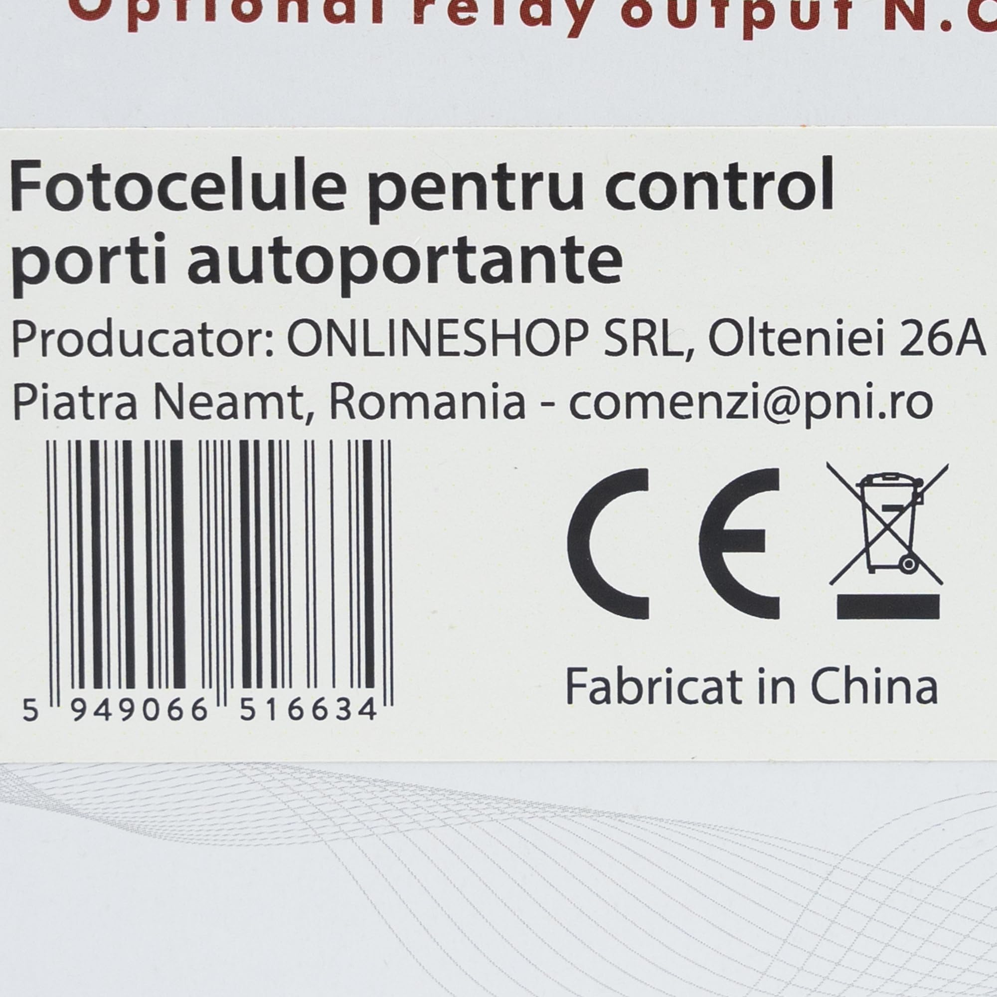 PNI CEL130 Fotocellule a infrarossi per cancelli, 12V–24V AC/DC, adatte per automazioni di cancelli battenti o scorrevoli