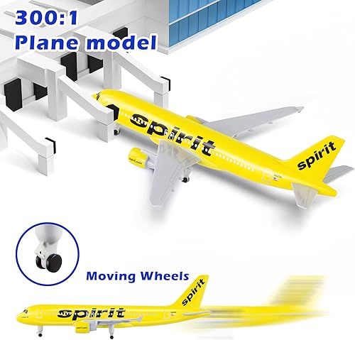Miniatura 2 de Lose Fun Park 1/300 Escala American Spirit Airlines 320 Modelos de avión Modelo de avión Fundido a troquel de aleación