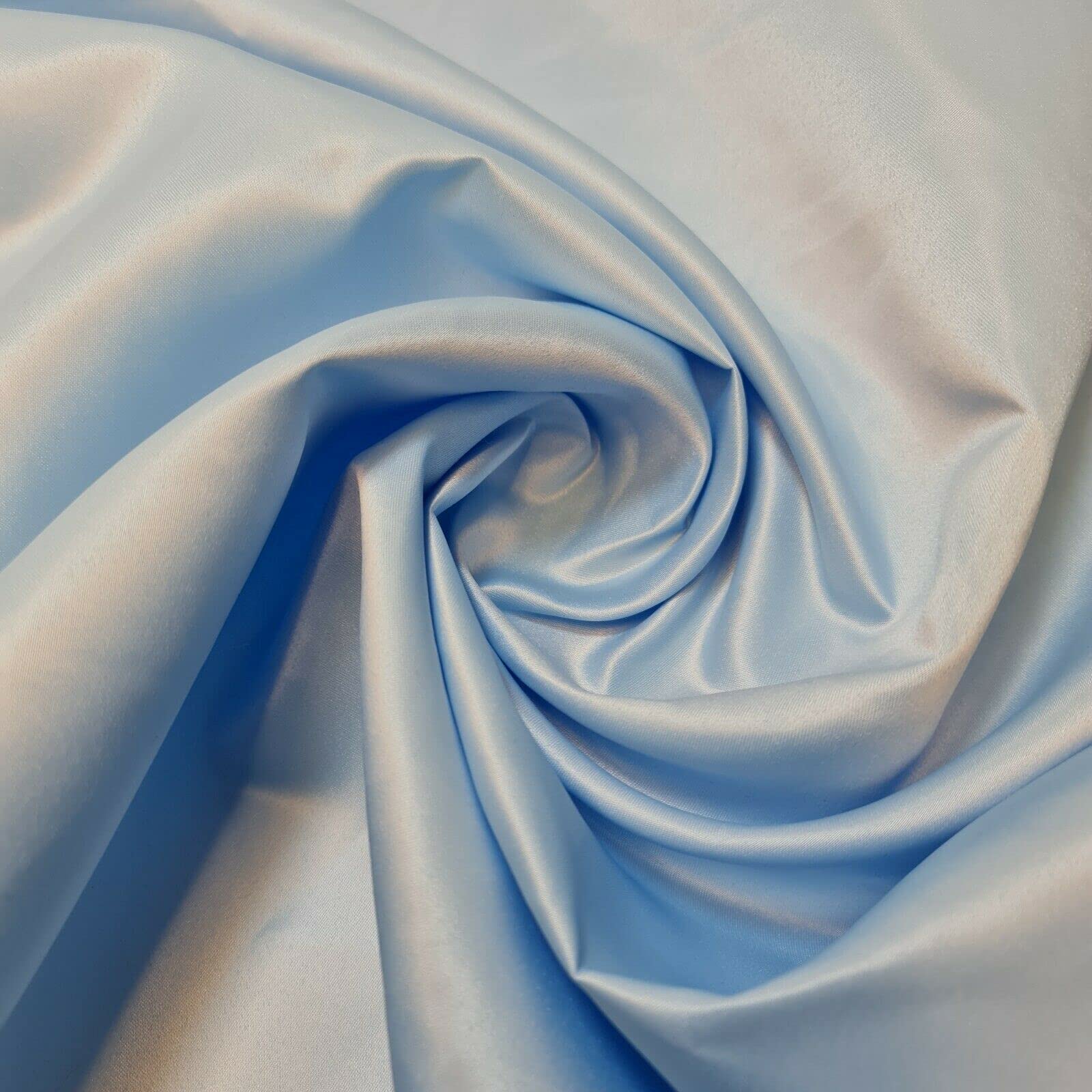 Duchess Satin Fabric Premium Quality Luxurious Bridal Dressmaking Material (Sky)