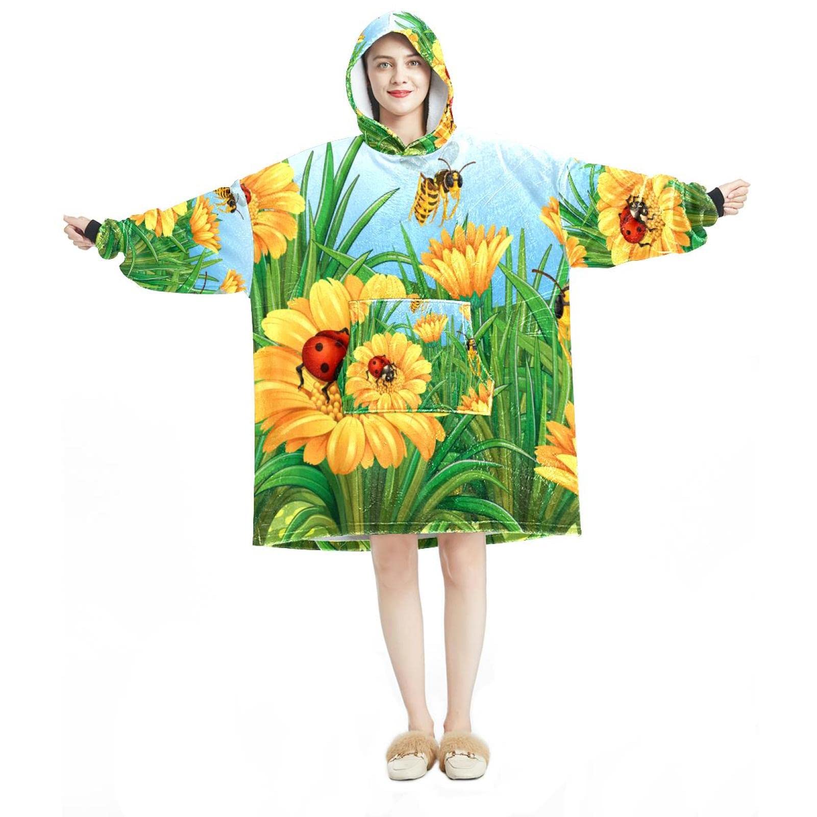 Sweat à capuche surdimensionné en flanelle pour vos soirées cocooning