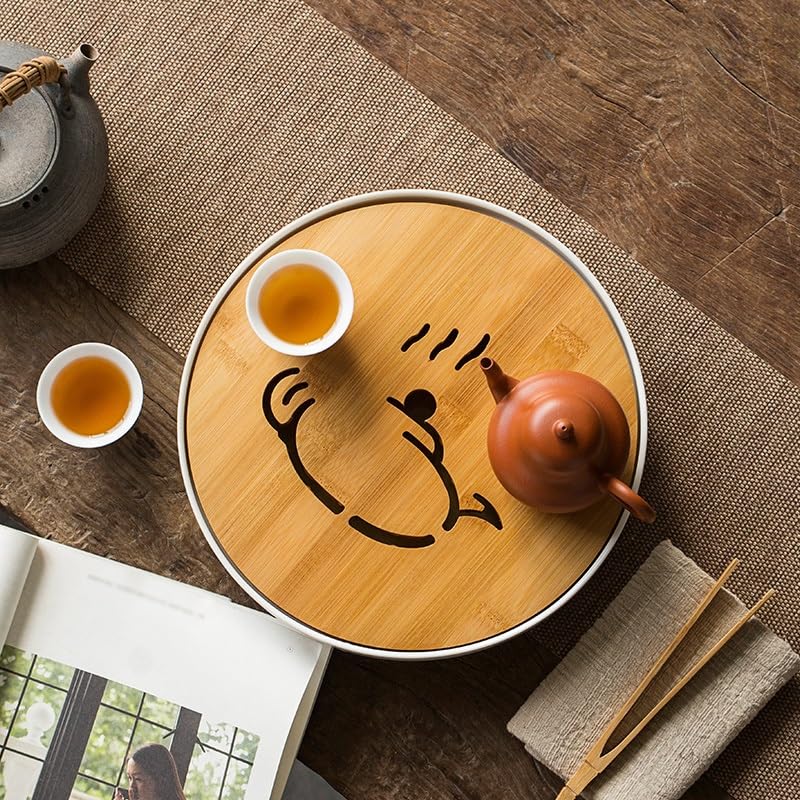 Plateau en céramique Kung Fu pour thé et stockage d'eau mini table - 4