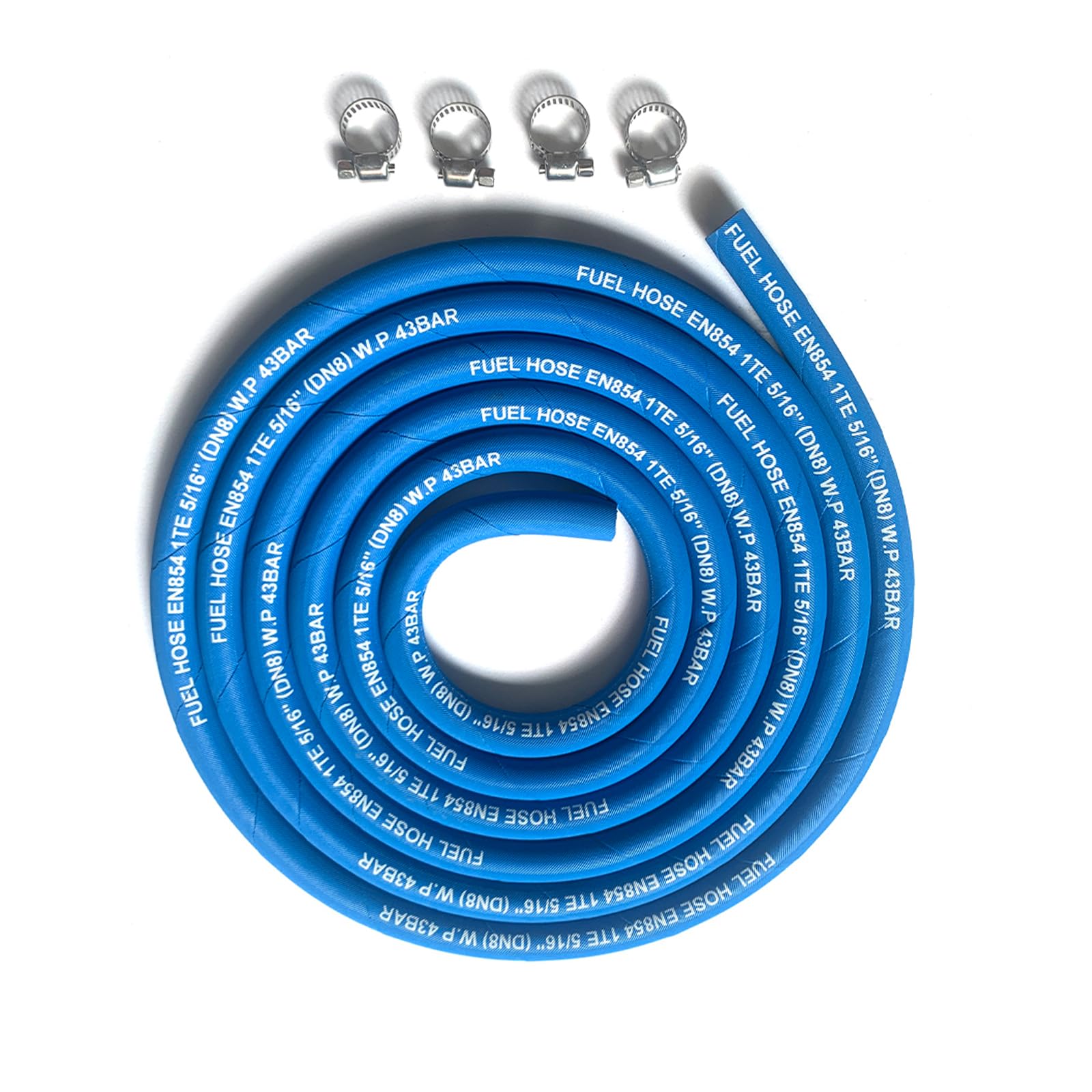 15FT Fuel Line 5/16" IN,5AN 8MM,2.8Mpa 400PSI,Fuel Systems Tube Hose,blue