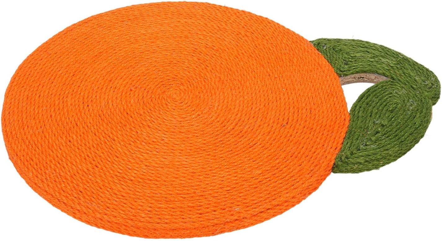 Cat Scratching Pad, Sturdy Jute Wall Mounted Scratcher Mat with Suction Cups, Space Saving Round Cat Scratcher for Indoor Cats Furniture Protection
