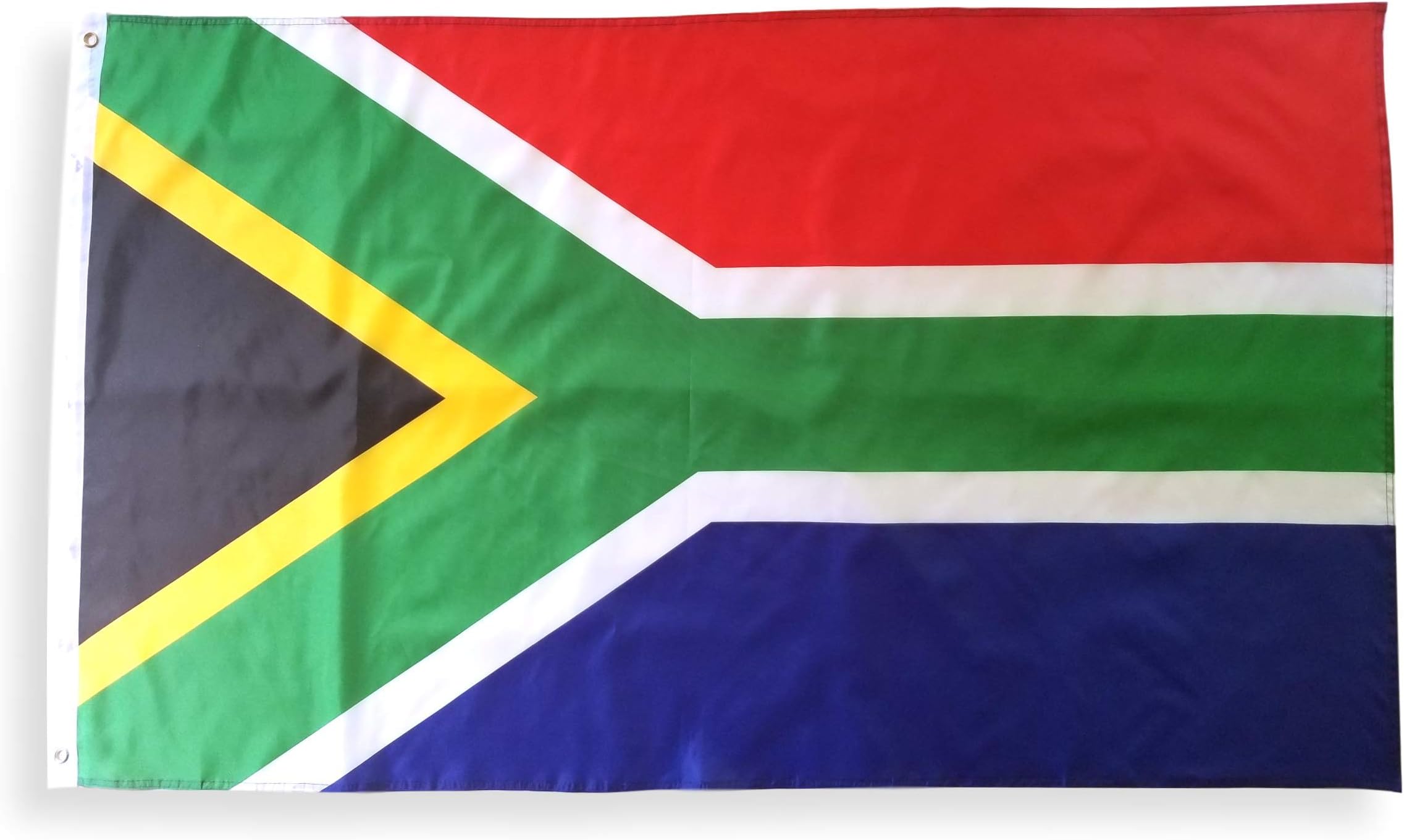 3x5 South Africa Flag with Double Stitched Edges, 100% Polyester Fabric, and Two Brass Grommets, 3x5 South African Flag of South Africa, Republic of South Africa Flag 3x5 Foot