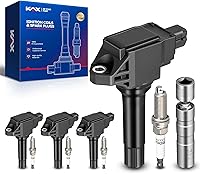 KAX UF747 4-Pack Ignition Coils & Iridium Spark Plugs w/ Magnetic Socket for Subaru Outback 2015-2019, Forester 2017-2018, Legacy 2.5L