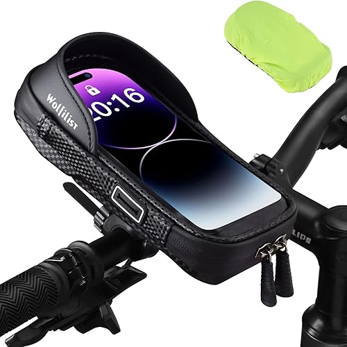 Soporte para teléfono de bicicleta EVA impermeable para marco frontal de bicicleta, bolsa de tubo superior para bicicleta, soporte para teléfono de