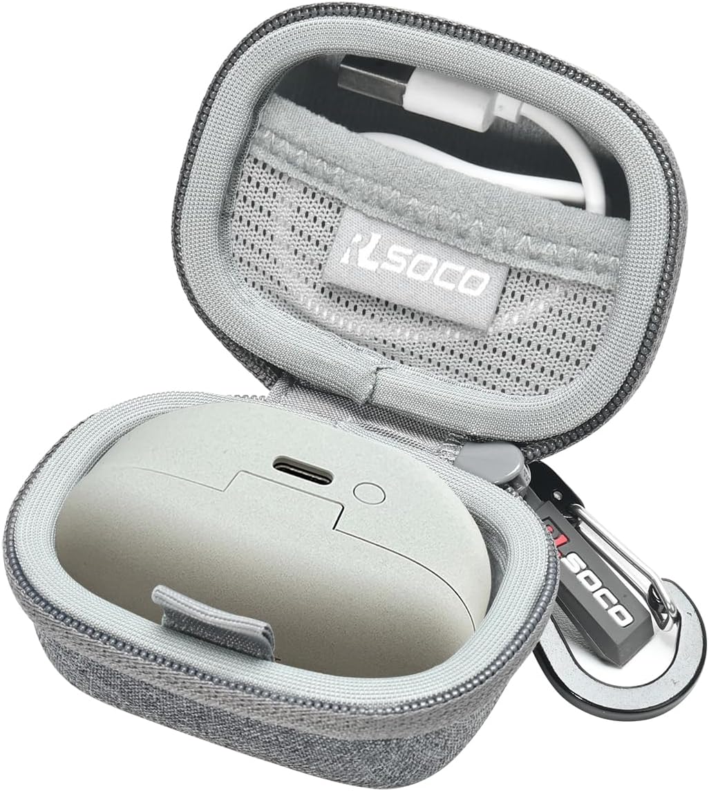 RLSOCO Carrying Case for Sony WF-1000XM5 The Best Truly Wireless Noise Cancelling Earbuds - Grey (Case Only)