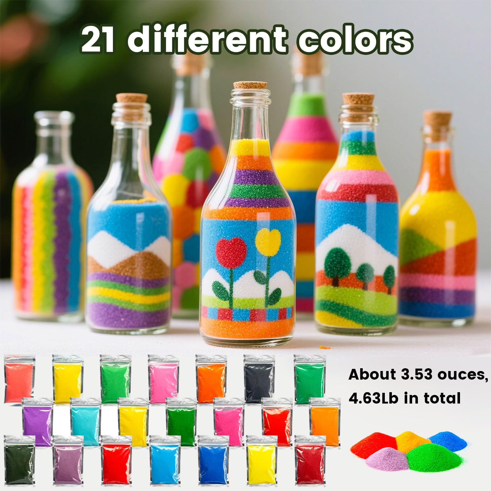 Amazon.co.jp: 3 カワウソ 色付き砂 クラフト用 アートサンドキット