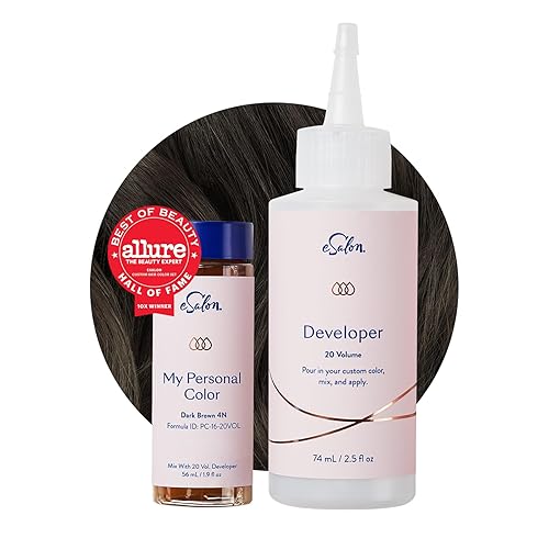 Miniatura 2 de eSalon Kit de coloración permanente para el cabello y tinte para el cabello, marrón oscuro, colorista personal para hasta un 100% de cobertura de