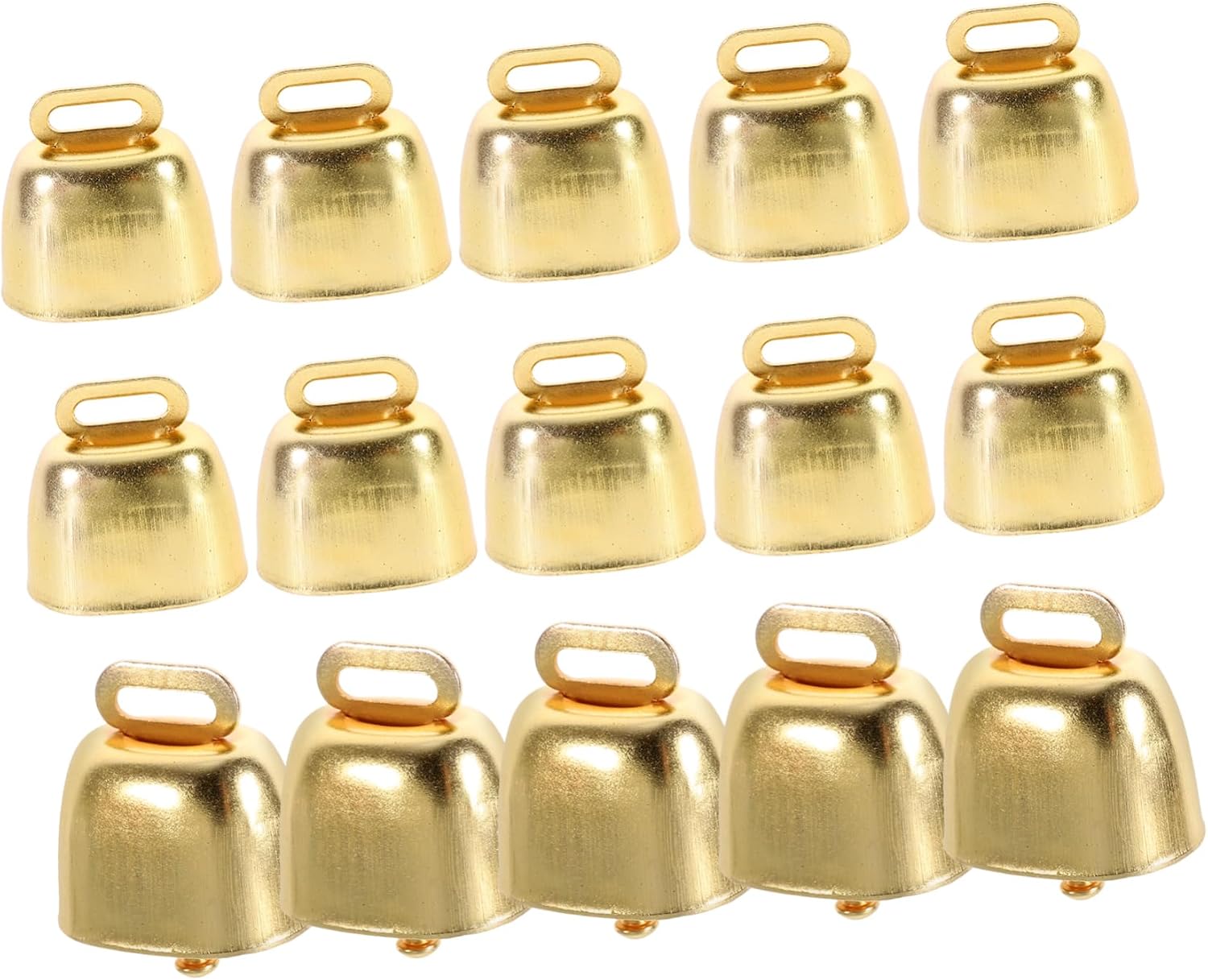 15pcs Golden Iron PET Bells Xmas for Cattle Sheep DIY Crafts