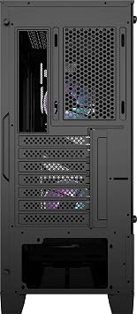 MSI MAG FORGE 100R Mid Tower Gaming Computer Case (Black, 2x 120mm ARGB PWM Fan, 1x 120mm Fan, 1-6 ARGB Hub, Tempered Glass, MSI Center, ATX, mATX, mini-ITX)